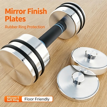 Chrome Detachable Cast Iron Dumbbell Set